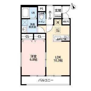 1LDK 間取り図