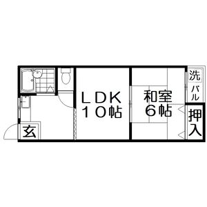 1LDK 間取り図