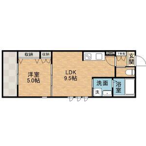 1LDK 間取り図