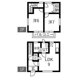 2LDK 間取り図