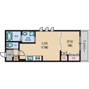 1LDK 間取り図