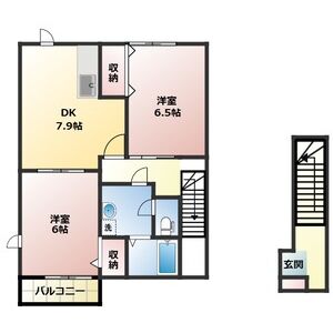 2DK 間取り図