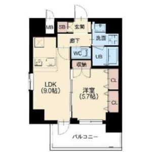 1LDK 間取り図