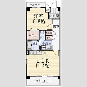 1LDK 間取り図