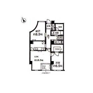 1LDK 間取り図