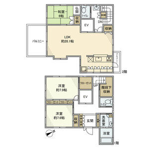 3LDK 間取り図