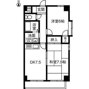 2DK 間取り図