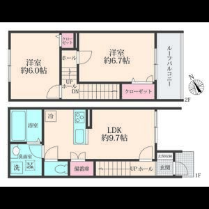 2LDK 間取り図