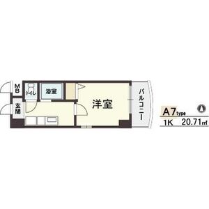1K 間取り図