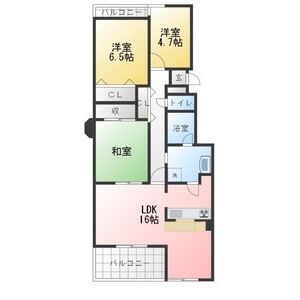3LDK 間取り図