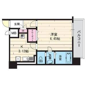 1K 間取り図