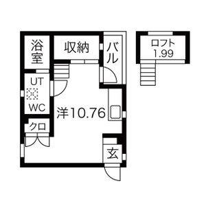1K 間取り図