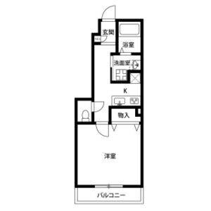 1K 間取り図
