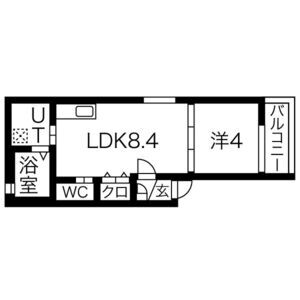 1LDK 間取り図