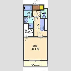 1K 間取り図