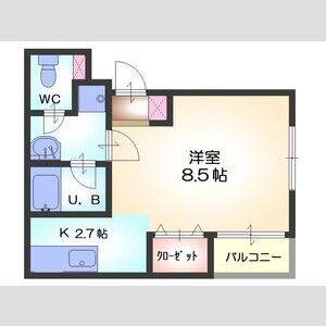 ワンルーム 間取り図