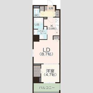 1LDK 間取り図
