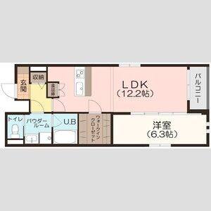 1LDK 間取り図