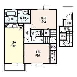 2DK 間取り図