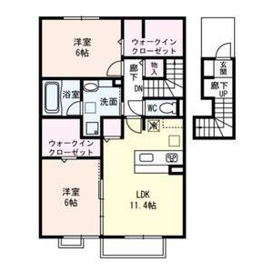 2LDK 間取り図