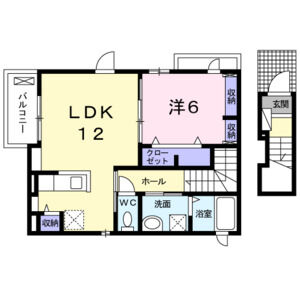 1LDK 間取り図