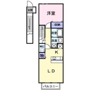 1LDK 間取り図