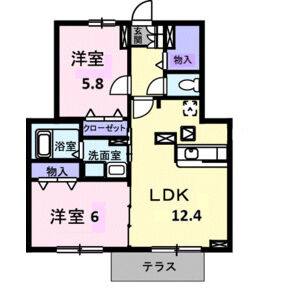 2LDK 間取り図