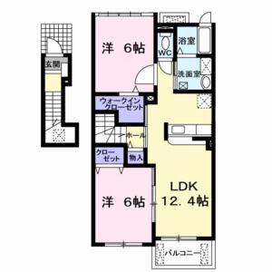 2LDK 間取り図