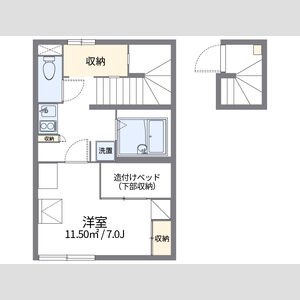 1K 間取り図