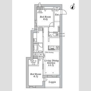 2LDK 間取り図