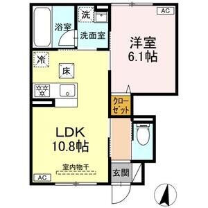 1LDK 間取り図