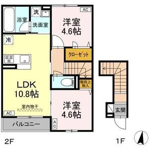 2LDK 間取り図