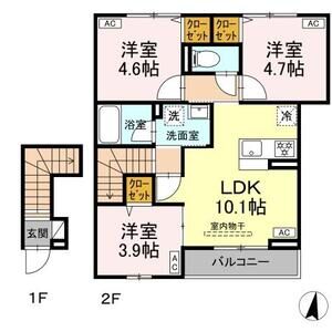 3LDK 間取り図