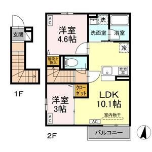 2LDK 間取り図