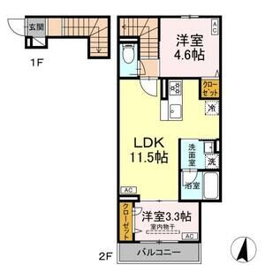 2LDK 間取り図