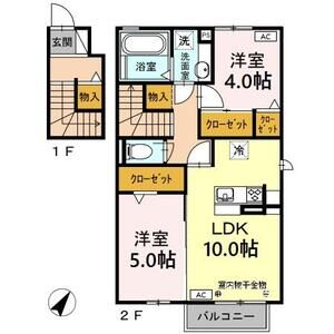 2LDK 間取り図