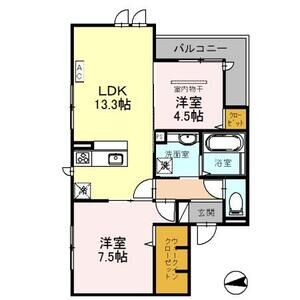 2LDK 間取り図