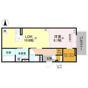 1LDK 間取り図