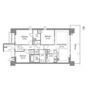 3LDK 間取り図