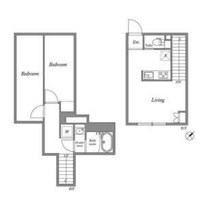2DK 間取り図