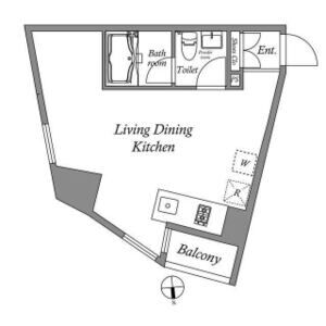 ワンルーム 間取り図