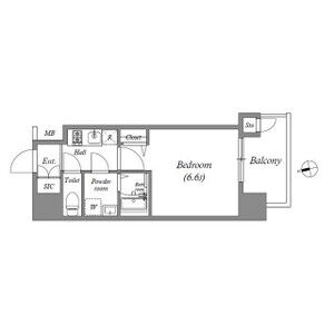 1K 間取り図