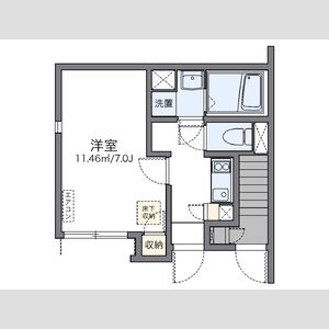 1K 間取り図