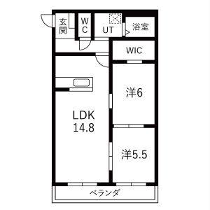 2LDK 間取り図