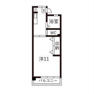 ワンルーム 間取り図