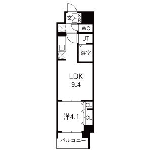 1LDK 間取り図