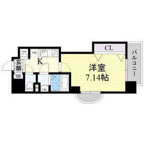 1K 間取り図