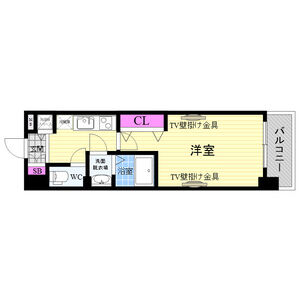 1K 間取り図