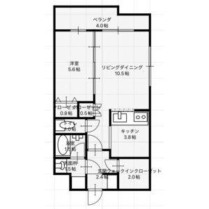 1LDK 間取り図