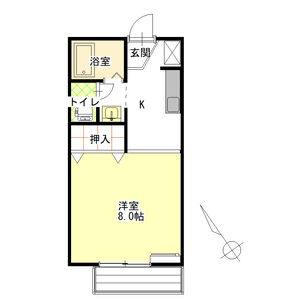 1K 間取り図